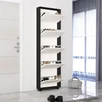 Обувной шкаф Mobildor-Lux LEO Slim 203 x 90 x 16см /Anthracite /Антрацит photo 2