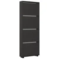 Dulap pentru încălțăminte Mobildor-Lux LEO Slim 164 x 90 x 16 /Anthracite /Anthracite