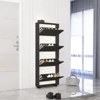 Обувной шкаф Mobildor-Lux LEO Slim 164 x 90 x 16см /Anthracite /Антрацит photo 2
