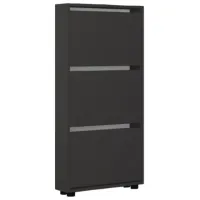 Dulap pentru încălțăminte Mobildor-Lux LEO Slim 125 x 90 x 16 /Anthracite /Anthracite