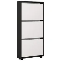 Dulap pentru încălțăminte Mobildor-Lux LEO Slim 125 x 90 x 16 /Anthracite /Anthracite
