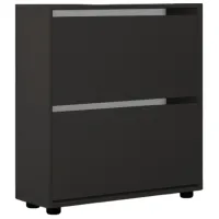 Dulap pentru încălțăminte Mobildor-Lux LEO Slim 86 x 90 x 27 /Anthracite /Anthracite