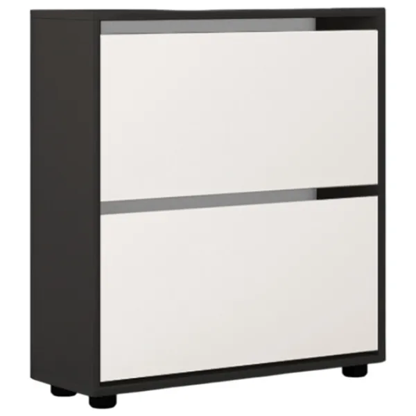 Dulap pentru încălțăminte Mobildor-Lux LEO Slim 86 x 90 x 27 /Anthracite /Anthracite photo 1