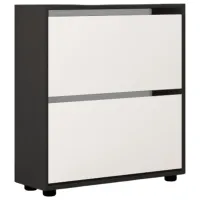 Dulap pentru încălțăminte Mobildor-Lux LEO Slim 86 x 90 x 27 /Anthracite /Anthracite