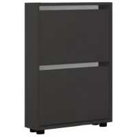 Dulap pentru încălțăminte Mobildor-Lux LEO Slim 86 x 80 x 16 /Anthracite /Anthracite