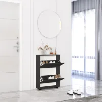 Обувной шкаф Mobildor-Lux LEO Slim 86 x 80 x 16см /Anthracite /Антрацит photo 2
