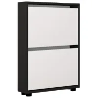 Dulap pentru încălțăminte Mobildor-Lux LEO Slim 86 x 80 x 16 /Anthracite /Anthracite