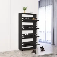 Dulap pentru încălțăminte Mobildor-Lux Leo 164 x 60 x 27 /Anthracite /Anthracite photo 2