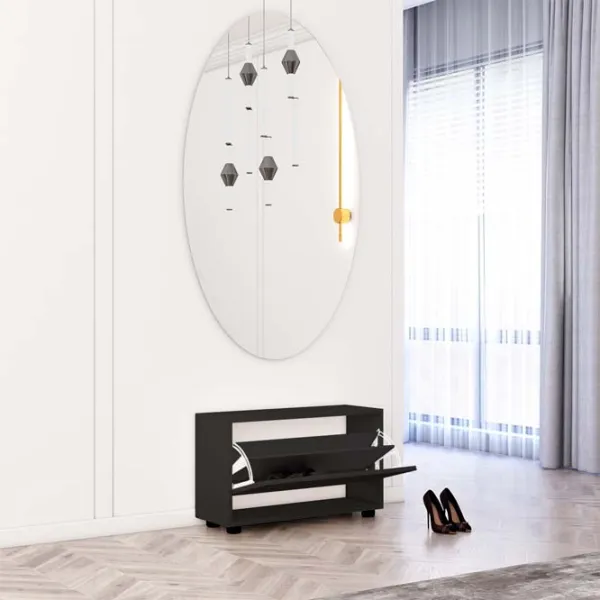 Dulap pentru încălțăminte Mobildor-Lux Leo 47 x 60 x 27 /Anthracite /Anthracite photo 2