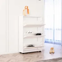 Обувной шкаф Mobildor-Lux Leo 125 x 60 x 27 см /White /Белый photo 2