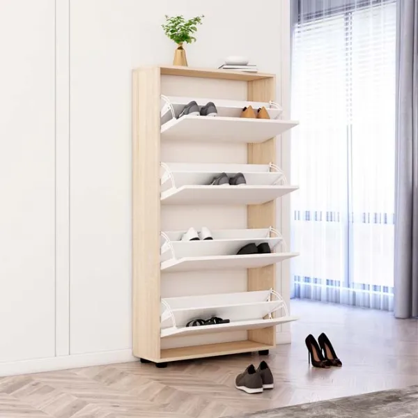 Обувной шкаф Mobildor-Lux Leo 164 x 50 x 27 см /Sonoma /Сонома photo 2 Обувной шкаф Mobildor-Lux Leo 164 x 50 x 27 см /Sonoma /Сонома photo 2