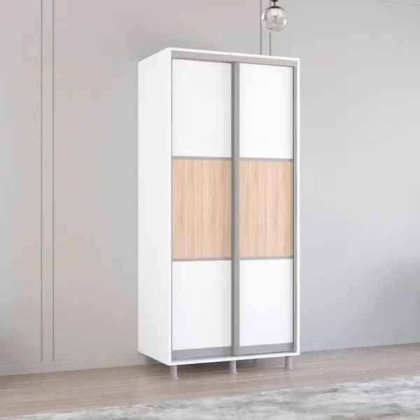 Шкаф Mobildor-Lux Aron K 100 x 60см x 200 / ЛДСП / Белый photo 3