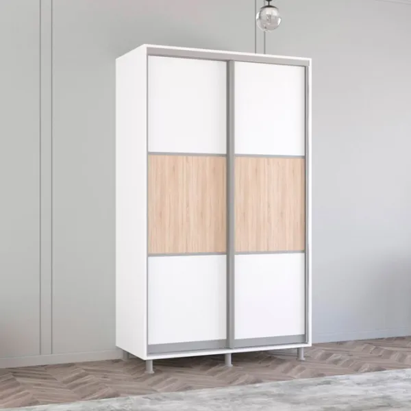 Dulap Mobildor-Lux Aron K 130 x 60 x 200 / PAL / Alb photo 3