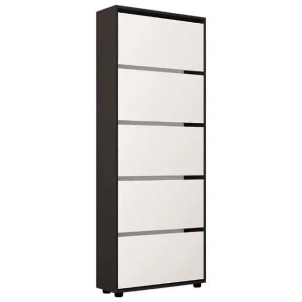 Dulap pentru încălțăminte Mobildor-Lux Leo 203 x 50 x 27 /Anthracite /Anthracite photo 1