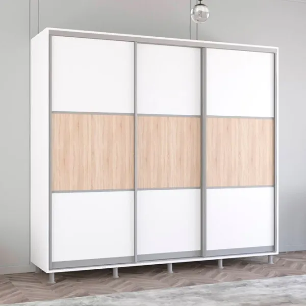 Dulap Mobildor-Lux Aron K 240 x 60 x 200 / PAL / Alb photo 2