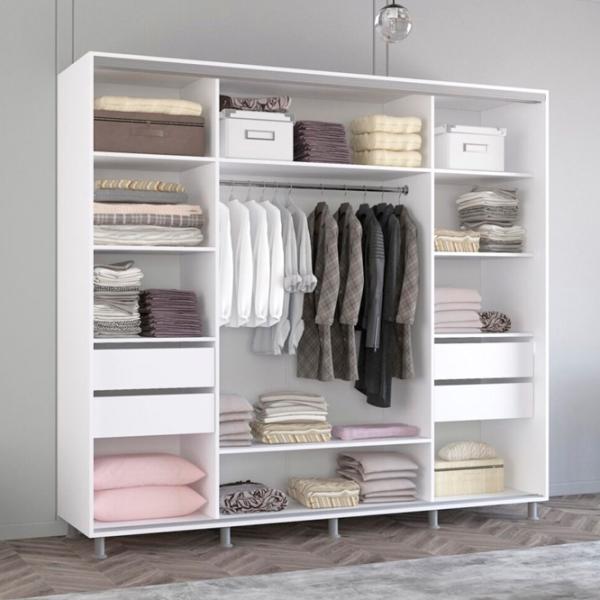 Dulap Mobildor-Lux Aron K 240 x 60 x 200 / PAL / Alb photo 3