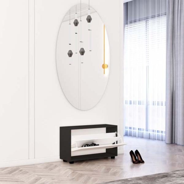 Dulap pentru încălțăminte Mobildor-Lux Leo 47 x 50 x 27 /Anthracite /Anthracite photo 2 Dulap pentru încălțăminte Mobildor-Lux Leo 47 x 50 x 27 /Anthracite /Anthracite photo 2