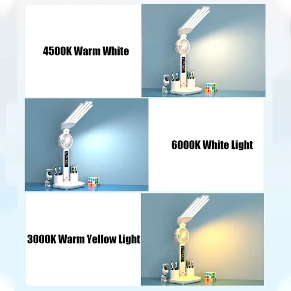 Настольная лампа Desk lamp Four-Headed Multifunction Foldable 3 in 1 Белый photo 4