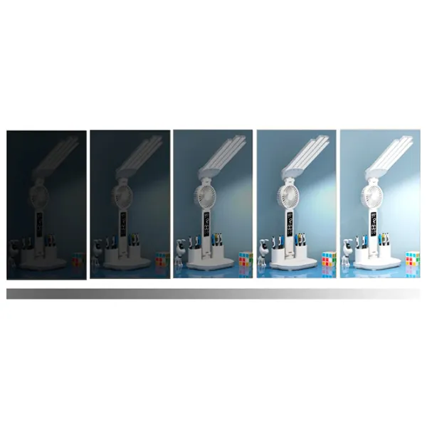Настольная лампа Desk lamp Four-Headed Multifunction Foldable 3 in 1 Белый photo 5