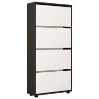 Dulap pentru încălțăminte Mobildor-Lux Leo 164 x 90 x 27 /Anthracite /Anthracite