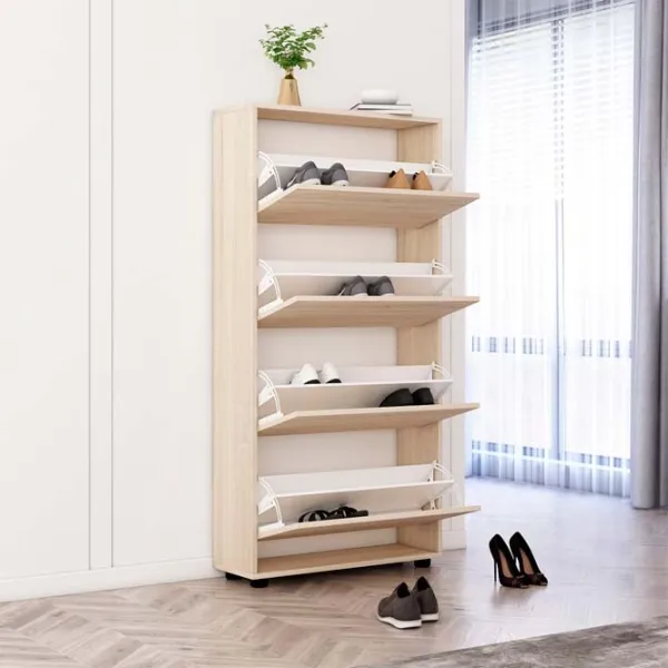 Dulap pentru încălțăminte Mobildor-Lux Leo 164 x 90 x 27 /Sonoma /Sonoma photo 2 Dulap pentru încălțăminte Mobildor-Lux Leo 164 x 90 x 27 /Sonoma /Sonoma photo 2