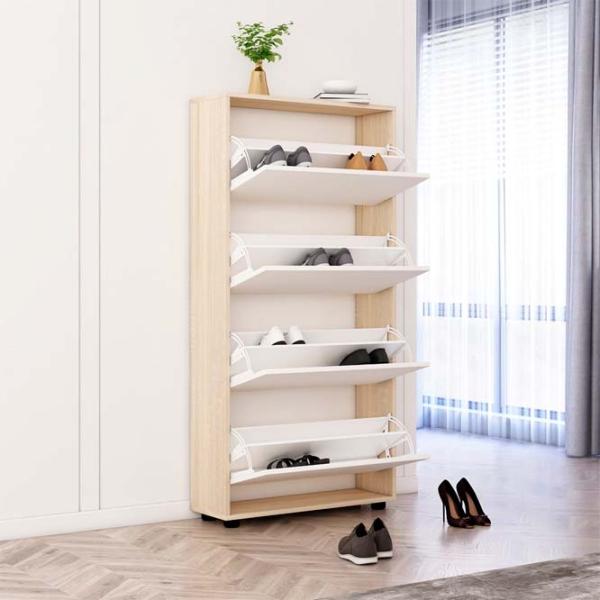 Dulap pentru încălțăminte Mobildor-Lux Leo 164 x 90 x 27 /Sonoma /Sonoma photo 2