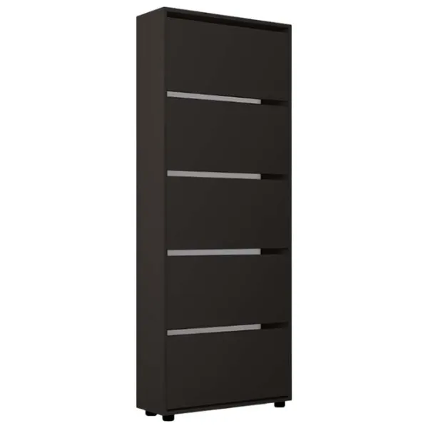 Dulap pentru încălțăminte Mobildor-Lux Leo 203 x 90 x 27 /Anthracite /Anthracite photo 1