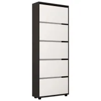 Dulap pentru încălțăminte Mobildor-Lux Leo 203 x 90 x 27 /Anthracite /Anthracite