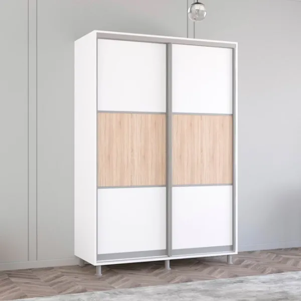 Dulap Mobildor-Lux Aron K 150 x 60 x 240 / PAL / Alb photo 2