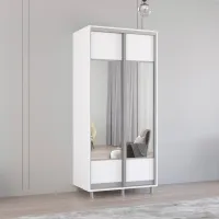Dulap Mobildor-Lux Aron 100 x 60 x 200 / PAL / White photo 3