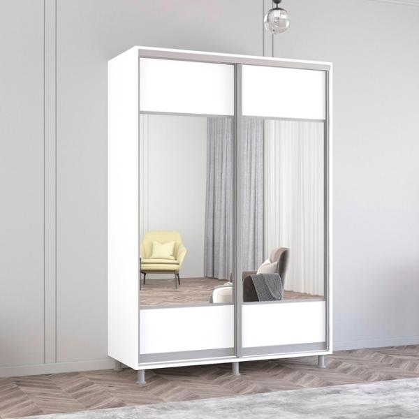 Шкаф Mobildor-Lux Aron 160 x 60см x 200 / ЛДСП / White photo 3