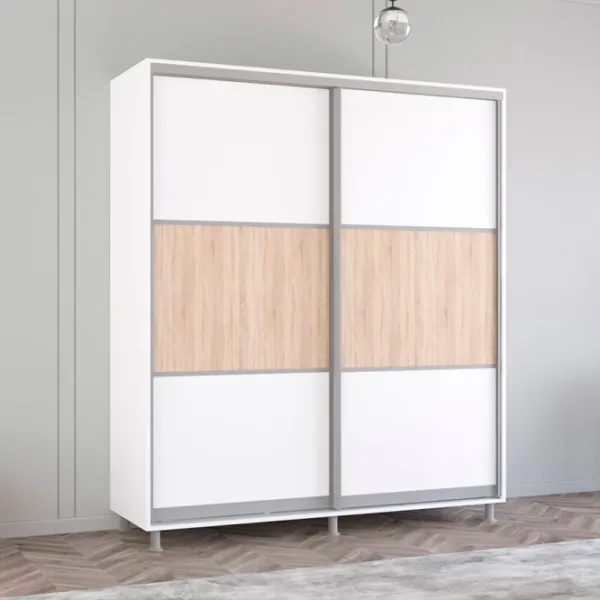 Шкаф Mobildor-Lux Aron K 210 x 60см x 240 / ЛДСП / Белый photo 2