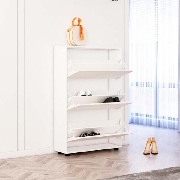 Dulap pentru încălțăminte Mobildor-Lux Leo 125 x 90 x 27 /White /White photo 2 Dulap pentru încălțăminte Mobildor-Lux Leo 125 x 90 x 27 /White /White photo 2