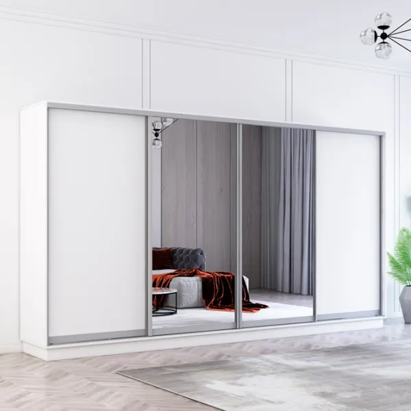 Шкаф Mobildor-Lux Aron 370 x 60см x 240 / ЛДСП / White photo 2