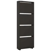 Dulap pentru încălțăminte Mobildor-Lux LEO Slim 164 x 50 x 16 /Anthracite /Anthracite