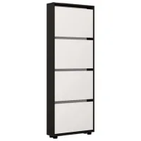 Dulap pentru încălțăminte Mobildor-Lux LEO Slim 164 x 50 x 16 /Anthracite /Anthracite