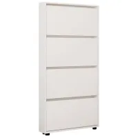 Dulap pentru încălțăminte Mobildor-Lux LEO Slim 164 x 50 x 16 /White /White