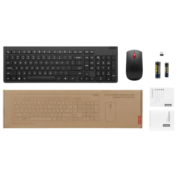 Tastatura & Mouse Lenovo Essential Gen2 Fără fir / Black photo 7