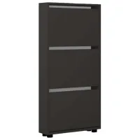Dulap pentru încălțăminte Mobildor-Lux LEO Slim 125 x 50 x 16 /Anthracite /Anthracite