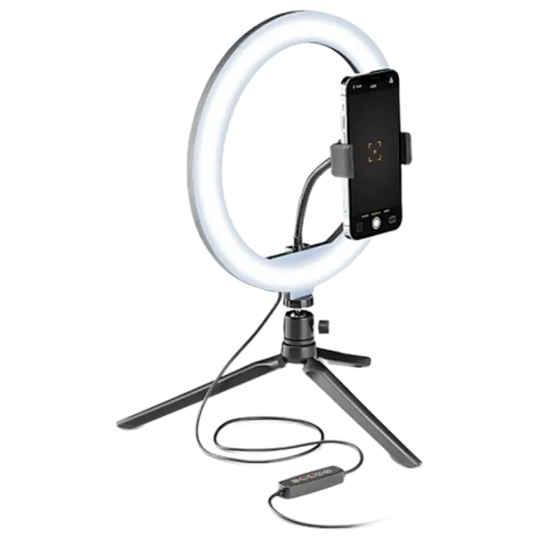 Штатив с круглой лампой Cellularline Selfie Ring Multicolor 250 мм Черный photo 1