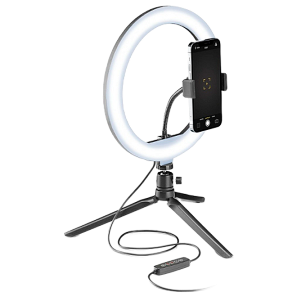 Штатив с круглой лампой Cellularline Selfie Ring Multicolor 250 мм Черный photo 1