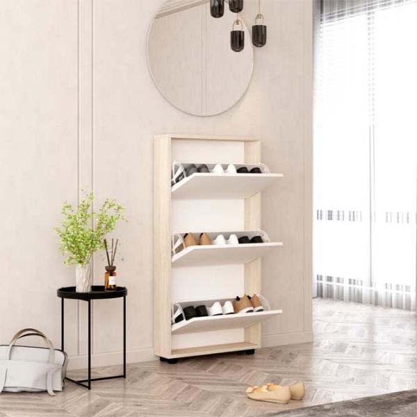 Обувной шкаф Mobildor-Lux LEO Slim 125 x 50 x 16см /Sonoma /Сонома photo 2 Обувной шкаф Mobildor-Lux LEO Slim 125 x 50 x 16см /Sonoma /Сонома photo 2