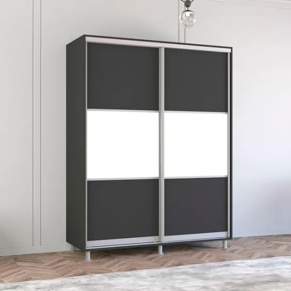 Dulap Mobildor-Lux Aron K 170 x 60 x 230 / PAL / Antracit photo 2