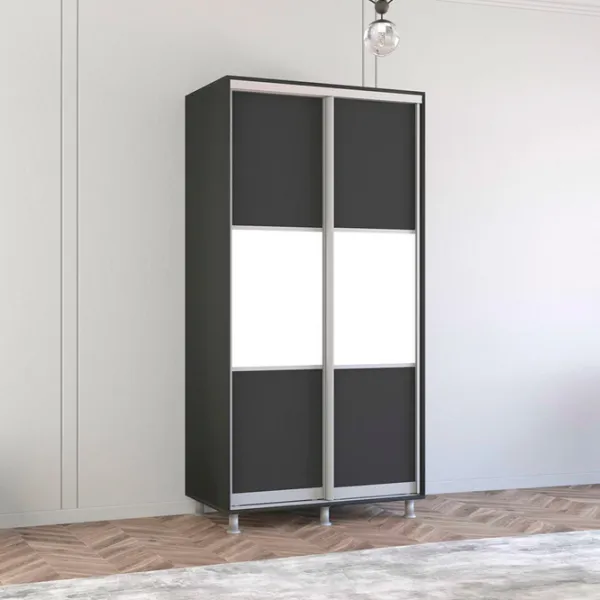 Шкаф Mobildor-Lux Aron K 100 x 60см x 240 / ЛДСП / Antracit photo 3