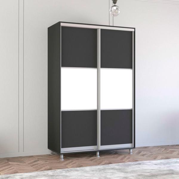 Шкаф Mobildor-Lux Aron K 130 x 60см x 220 / ЛДСП / Antracit photo 2