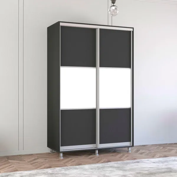 Шкаф Mobildor-Lux Aron K 130 x 60см x 210 / ЛДСП / Antracit photo 2