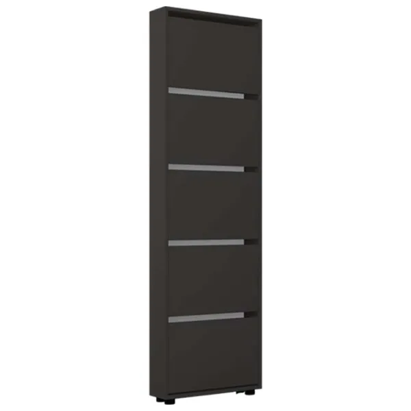 Dulap pentru încălțăminte Mobildor-Lux LEO Slim 203 x 50 x 16 /Anthracite /Anthracite photo 1