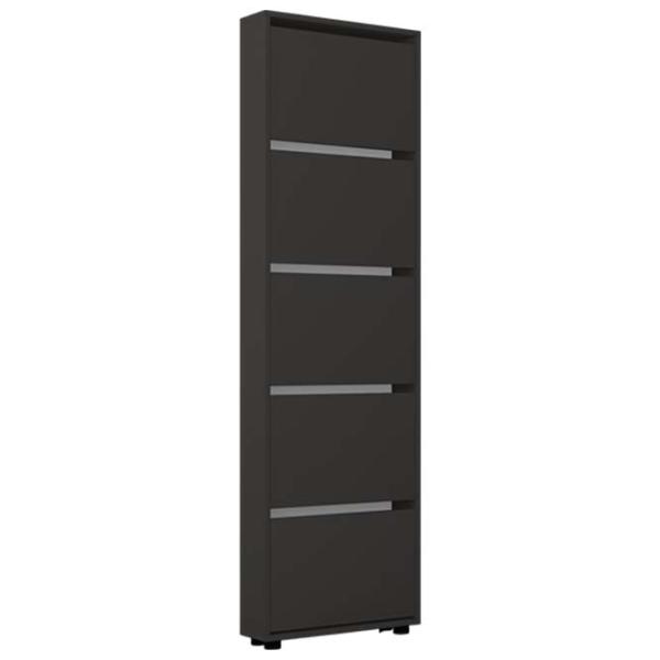 Dulap pentru încălțăminte Mobildor-Lux LEO Slim 203 x 50 x 16 /Anthracite /Anthracite photo 1