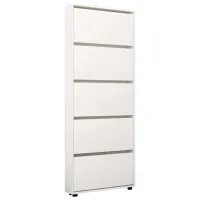 Обувной шкаф Mobildor-Lux LEO Slim 203 x 50 x 16см /White /Белый
