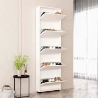 Обувной шкаф Mobildor-Lux LEO Slim 203 x 50 x 16см /White /Белый photo 2